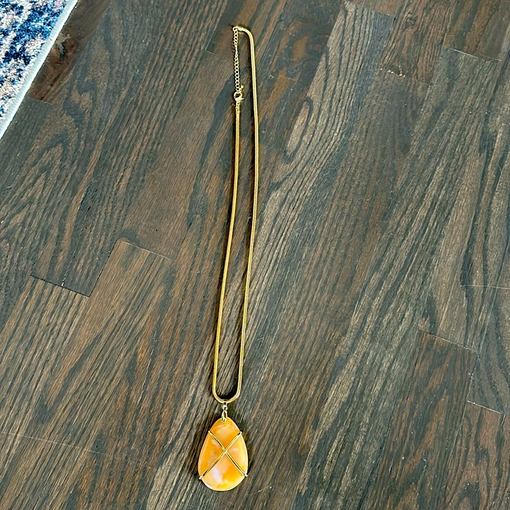 Gold and butterscotch statement necklace